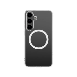 Etui silikonowe AMAZINGTHING Minimal Mag Case z pierścieniem magnetycznym do Samsung Galaxy S25 - przezroczyste