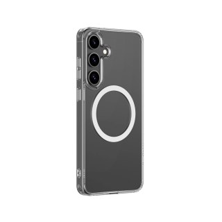 Etui silikonowe AMAZINGTHING Minimal Mag Case z pierścieniem magnetycznym do Samsung Galaxy S25+ - przezroczyste