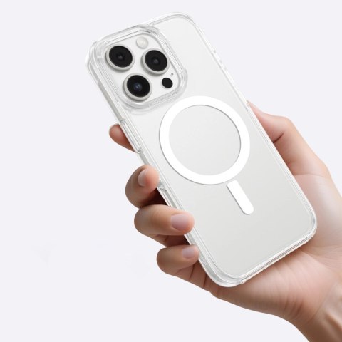 Etui silikonowe AMAZINGTHING Minimal Mag Case z pierścieniem magnetycznym do iPhone 16 Pro Max - przezroczyste