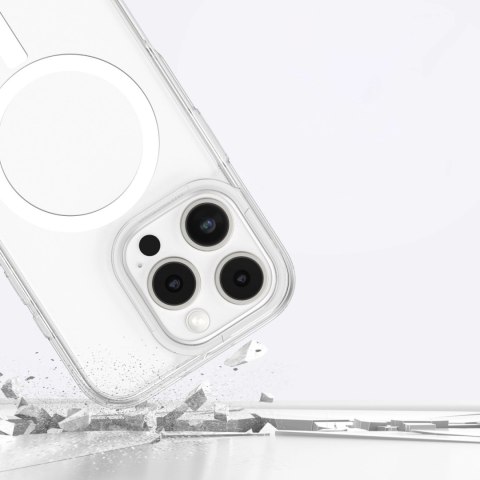 Etui silikonowe AMAZINGTHING Minimal Mag Case z pierścieniem magnetycznym do iPhone 16 Pro Max - przezroczyste