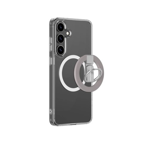 Etui silikonowe AMAZINGTHING Minimal Mag Case z pierścieniem magnetycznym i ringiem magnetycznym do Samsung Galaxy S25+ - przezr Etui silikonowe AMAZINGTHING Minimal Mag Case z pierścieniem magnetycznym i ringiem magnetycznym do Samsung Galaxy S25+ - przezr