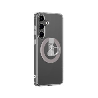 Etui silikonowe AMAZINGTHING Minimal Mag Case z pierścieniem magnetycznym i ringiem magnetycznym do Samsung Galaxy S25+ - przezr
