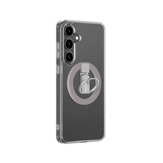Etui silikonowe AMAZINGTHING Minimal Mag Case z pierścieniem magnetycznym i ringiem magnetycznym do Samsung Galaxy S25 - przezro
