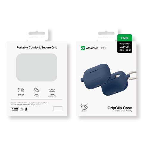 Etui silikonowe AMAZINGTHING Omni Case do AirPods Pro 2 - ciemnoniebieskie Etui silikonowe AMAZINGTHING Omni Case do AirPods Pro 2 - ciemnoniebieskie