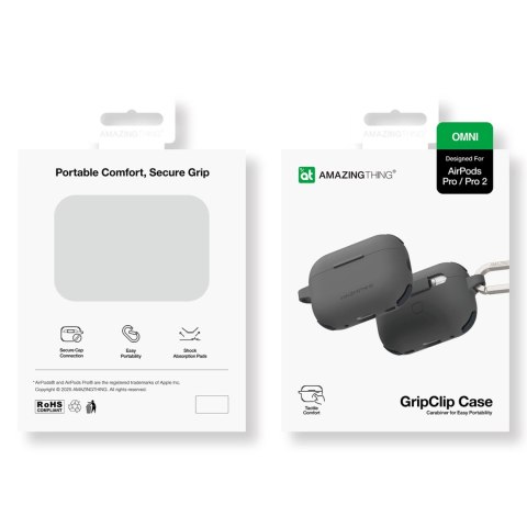 Etui silikonowe AMAZINGTHING Omni Case do AirPods Pro 2 - czarne Etui silikonowe AMAZINGTHING Omni Case do AirPods Pro 2 - czarne