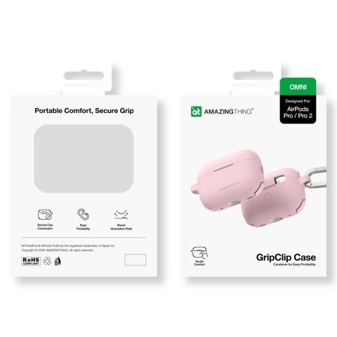 Etui silikonowe AMAZINGTHING Omni Case do AirPods Pro 2 - różowe