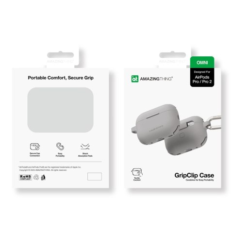 Etui silikonowe AMAZINGTHING Omni Case do AirPods Pro 2 - szare Etui silikonowe AMAZINGTHING Omni Case do AirPods Pro 2 - szare
