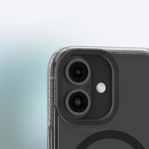 Etui silikonowe AMAZINGTHING Titan Pro Mag Case z pierścieniem magnetycznym do iPhone 16 Plus - czarne