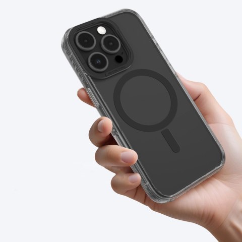 Etui silikonowe AMAZINGTHING Titan Pro Mag Case z pierścieniem magnetycznym do iPhone 16 Pro Max - czarne
