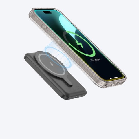Etui silikonowe AMAZINGTHING Titan Pro Mag Case z pierścieniem magnetycznym do iPhone 16 Pro Max - szare