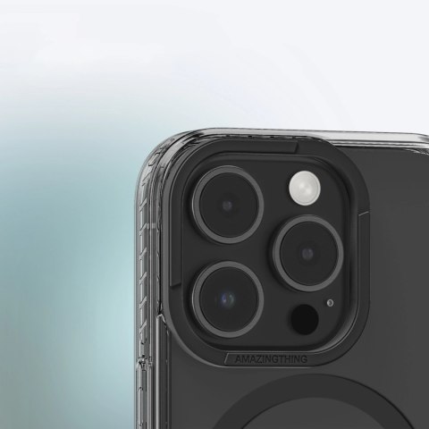 Etui silikonowe AMAZINGTHING Titan Pro Mag Case z pierścieniem magnetycznym do iPhone 16 Pro - czarne
