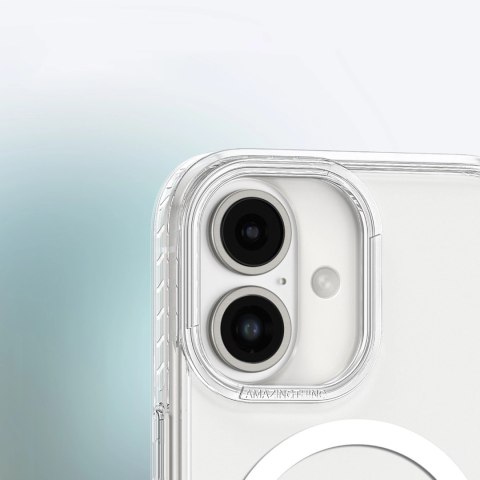 Etui silikonowe AMAZINGTHING Titan Pro Mag Case z pierścieniem magnetycznym do iPhone 16 - przezroczyste