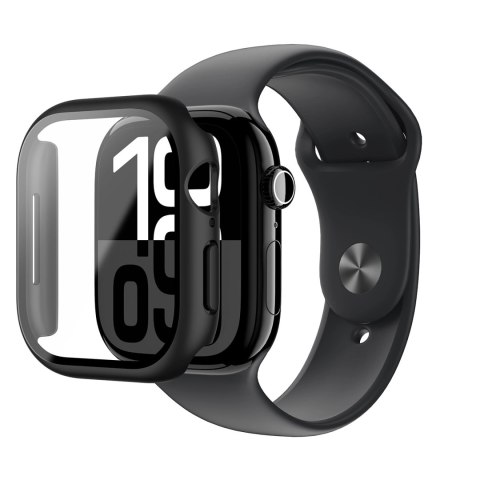 Etui ze szkłem hartowanym AMAZINGTHING Radix Glass do Apple Watch 46mm - czarne