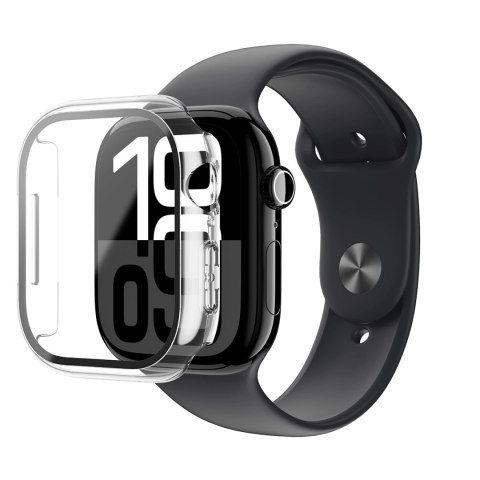 Etui ze szkłem hartowanym AMAZINGTHING Radix Glass do Apple Watch 46mm - przezroczyste