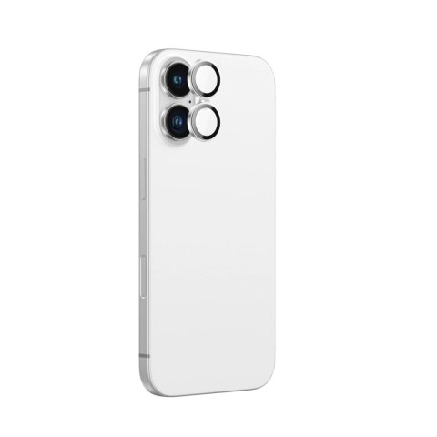 Szkło hartowane AMAZINGTHING AR Aluminium 2 Lens Glass z ramką na soczewki aparatu do iPhone 16 / 16 Plus - białe Szkło hartowane AMAZINGTHING AR Aluminium 2 Lens Glass z ramką na soczewki aparatu do iPhone 16 / 16 Plus - białe