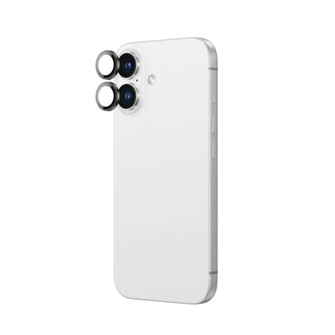 Szkło hartowane AMAZINGTHING AR Aluminium 2 Lens Glass z ramką na soczewki aparatu do iPhone 16 / 16 Plus - czarne Szkło hartowane AMAZINGTHING AR Aluminium 2 Lens Glass z ramką na soczewki aparatu do iPhone 16 / 16 Plus - czarne