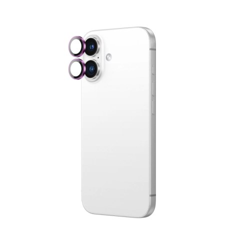 Szkło hartowane AMAZINGTHING AR Aluminium 2 Lens Glass z ramką na soczewki aparatu do iPhone 16 / 16 Plus - różowe Szkło hartowane AMAZINGTHING AR Aluminium 2 Lens Glass z ramką na soczewki aparatu do iPhone 16 / 16 Plus - różowe