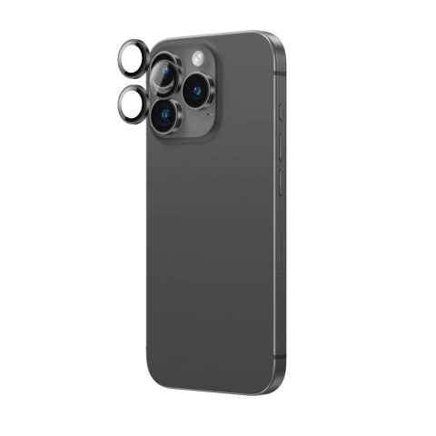 Szkło hartowane AMAZINGTHING AR Aluminium 3 Lens Glass z ramką na soczewki aparatu do iPhone 16 Pro / 16 Pro Max - czarne Szkło hartowane AMAZINGTHING AR Aluminium 3 Lens Glass z ramką na soczewki aparatu do iPhone 16 Pro / 16 Pro Max - czarne