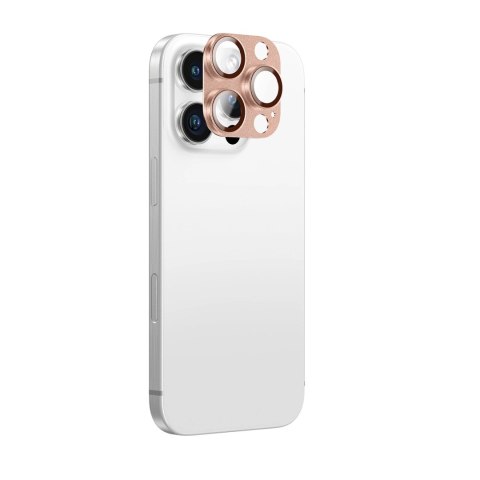 Szkło hartowane AMAZINGTHING Aviation-Grade Alloy Lens na wyspę aparatu do iPhone 16 Pro / 16 Pro Max - różowe złoto Szkło hartowane AMAZINGTHING Aviation-Grade Alloy Lens na wyspę aparatu do iPhone 16 Pro / 16 Pro Max - różowe złoto