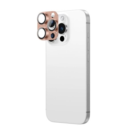 Szkło hartowane AMAZINGTHING Aviation-Grade Alloy Lens na wyspę aparatu do iPhone 16 Pro / 16 Pro Max - różowe złoto Szkło hartowane AMAZINGTHING Aviation-Grade Alloy Lens na wyspę aparatu do iPhone 16 Pro / 16 Pro Max - różowe złoto