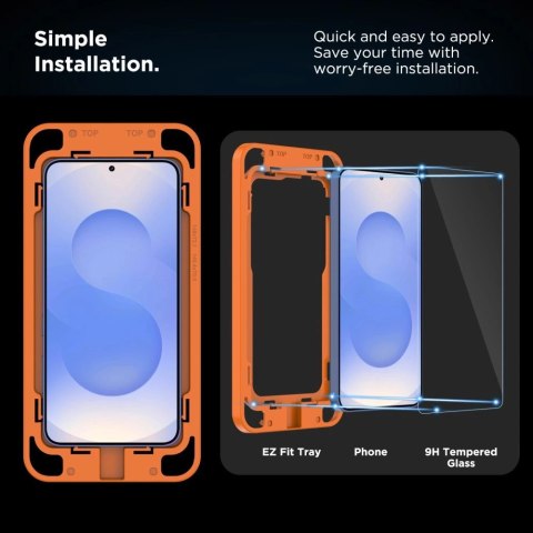 Szkło hartowane Tech-Protect Quick Set+ na Samsung Galaxy S25 - przezroczyste Szkło hartowane Tech-Protect Quick Set+ na Samsung Galaxy S25 - przezroczyste
