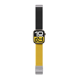 Zestaw 2 pasków AMAZINGTHING Blend Band do Apple Watch 45 / 46 / 49 mm - żółto-czarny / czarny