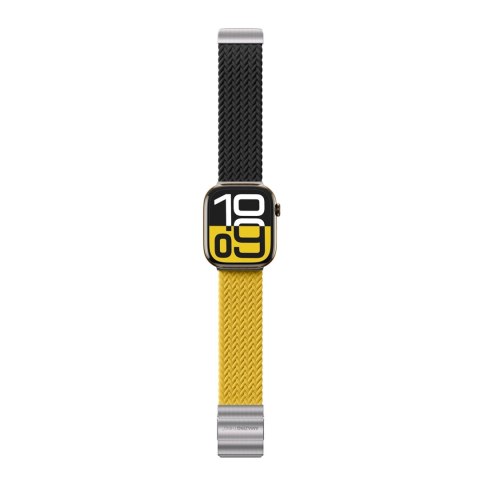 Zestaw 2 pasków AMAZINGTHING Blend Band do Apple Watch 45 / 46 / 49 mm - żółto-czarny / czarny