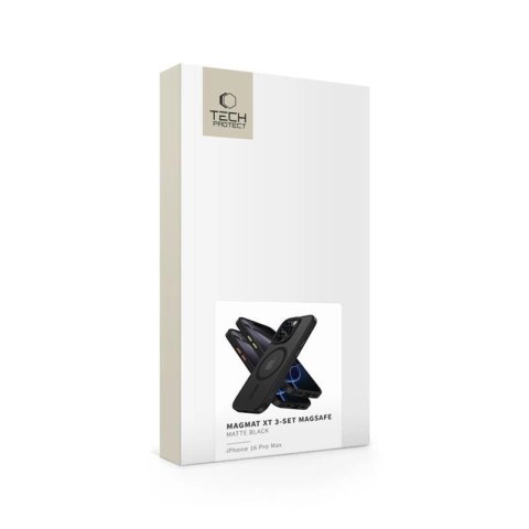 Etui Etui Tech-Protect MagMat Magsafe 3-set na iPhone 16 Pro Max - czarny mat Etui Etui Tech-Protect MagMat Magsafe 3-set na iPhone 16 Pro Max - czarny mat