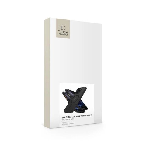 Etui Etui Tech-Protect MagMat Magsafe 3-set na iPhone 16 Pro - czarny mat Etui Etui Tech-Protect MagMat Magsafe 3-set na iPhone 16 Pro - czarny mat