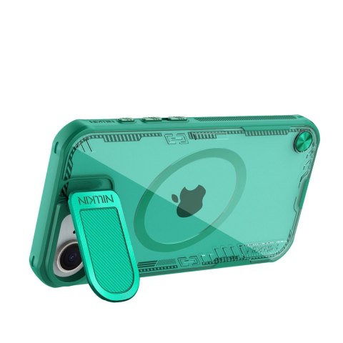 Etui Nillkin Iceblade Prop Magnetic z osłoną na aparat i podstawką na iPhone 16e - zielone Etui Nillkin Iceblade Prop Magnetic z osłoną na aparat i podstawką na iPhone 16e - zielone