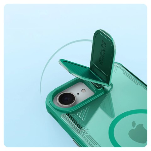 Etui Nillkin Iceblade Prop Magnetic z osłoną na aparat i podstawką na iPhone 16e - zielone Etui Nillkin Iceblade Prop Magnetic z osłoną na aparat i podstawką na iPhone 16e - zielone
