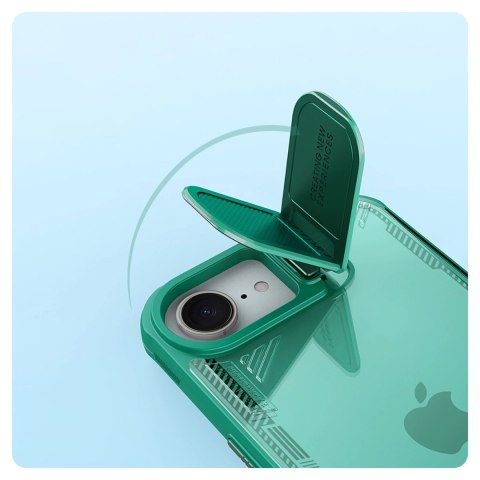 Etui Nillkin Iceblade Prop z osłoną obiektywu i podstawką na iPhone 16e - zielone