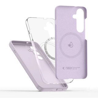 Etui Tech-Protect Liquid Silicone MagSafe na Samsung Galaxy S25 Edge - fioletowe