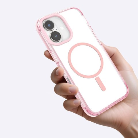 Etui silikonowe AMAZINGTHING Omni Mag Case do iPhone 16 Plus - ciemnoróżowe
