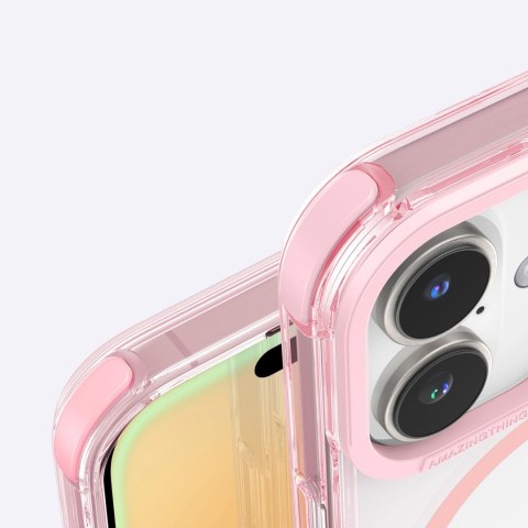Etui silikonowe AMAZINGTHING Omni Mag Case do iPhone 16 Plus - ciemnoróżowe