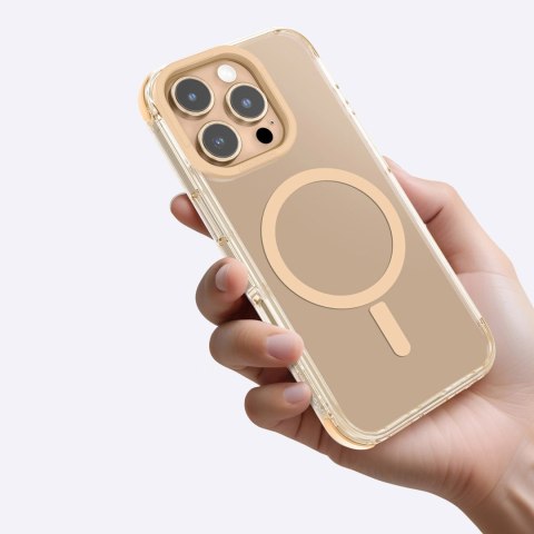 Etui silikonowe AMAZINGTHING Omni Mag Case do iPhone 16 Pro Max - różowe złoto