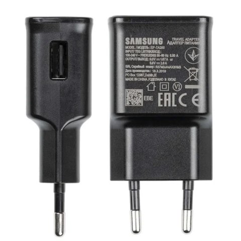 Ładowarka sieciowa Samsung EP-TA200EBE USB-A 15W z kablem EP-DR140ABE USB-A - USB-C (OOB Bulk - opakowanie zastępcze) - czarna Ładowarka sieciowa Samsung EP-TA200EBE USB-A 15W z kablem EP-DR140ABE USB-A - USB-C (OOB Bulk - opakowanie zastępcze) - czarna