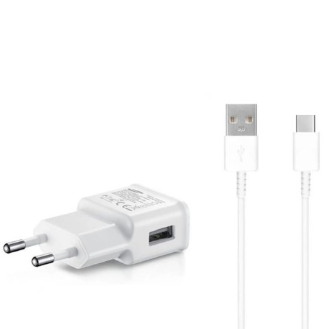 Ładowarka sieciowa Samsung EP-TA200EWE USB-A 15W z kablem EP-DR140AWE USB-A - USB-C (OOB Bulk - opakowanie zastępcze) - biała Ładowarka sieciowa Samsung EP-TA200EWE USB-A 15W z kablem EP-DR140AWE USB-A - USB-C (OOB Bulk - opakowanie zastępcze) - biała
