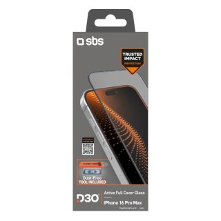 Szkło hartowane SBS z technologią D3O z aplikatorem na iPhone 16 Pro Max