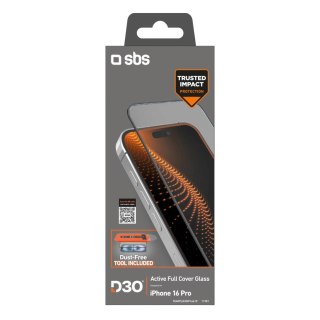 Szkło hartowane SBS z technologią D3O z aplikatorem na iPhone 16 Pro