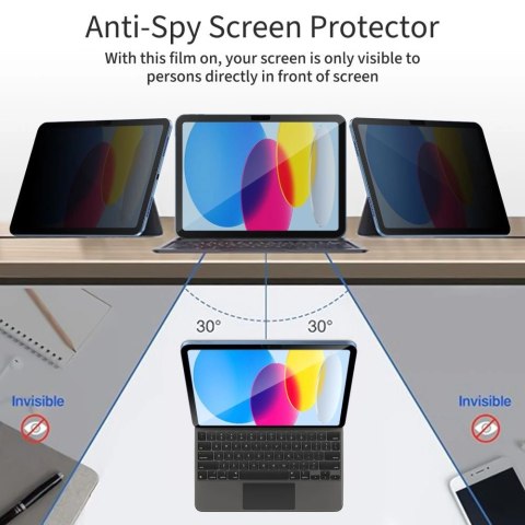 Szkło prywatyzujące Tech-Protect Glass Spy+ na iPad 10.9" 2022 / iPad 11" 2025 Szkło prywatyzujące Tech-Protect Glass Spy+ na iPad 10.9" 2022 / iPad 11" 2025
