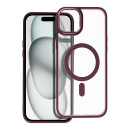 Futerał MATTE MAG COVER kompatybilny z MagSafe do IPHONE 15 Plus czerwony