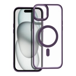 Futerał MATTE MAG COVER kompatybilny z MagSafe do IPHONE 15 Plus fioletowy
