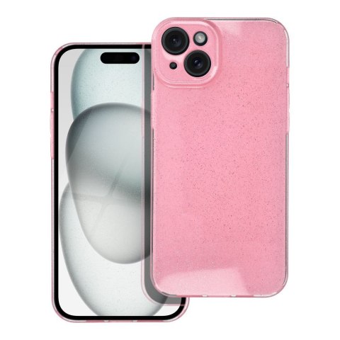 Futerał CLEAR CASE 2 mm BLINK do IPHONE 15 Plus różowy Futerał CLEAR CASE 2 mm BLINK do IPHONE 15 Plus różowy