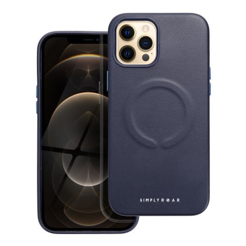 ROAR futerał LEATHER MAG kompatybilny z MagSafe do IPHONE 12 Pro Max Granatowy ROAR futerał LEATHER MAG kompatybilny z MagSafe do IPHONE 12 Pro Max Granatowy