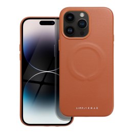 ROAR futerał LEATHER MAG kompatybilny z MagSafe do IPHONE 14 Pro Max Brązowy
