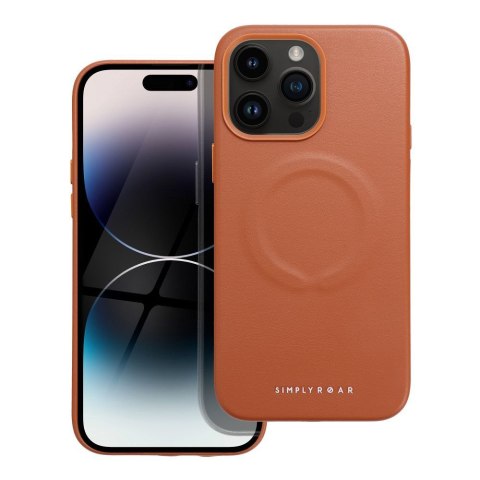 ROAR futerał LEATHER MAG kompatybilny z MagSafe do IPHONE 14 Pro Max Brązowy ROAR futerał LEATHER MAG kompatybilny z MagSafe do IPHONE 14 Pro Max Brązowy