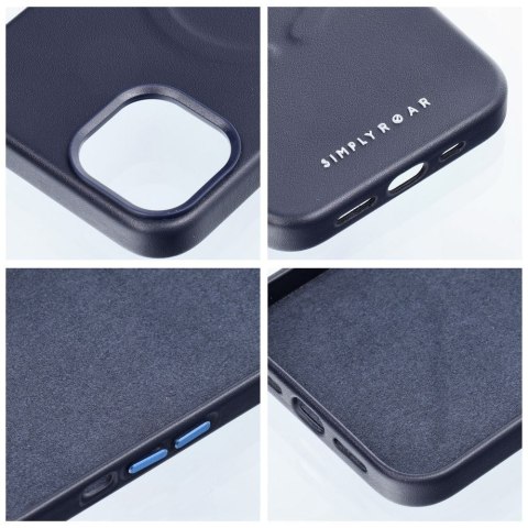 ROAR futerał LEATHER MAG kompatybilny z MagSafe do IPHONE 15 Plus Granatowy ROAR futerał LEATHER MAG kompatybilny z MagSafe do IPHONE 15 Plus Granatowy