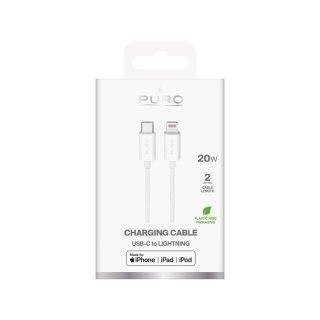 Kabel Puro TPE 20W USB-C - Lightning 2m - biały