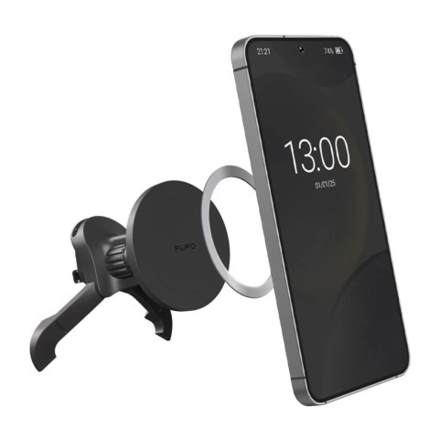 Uchwyt samochodowy Puro regulowany, kompatybilny z MagSafe - czarny Uchwyt samochodowy Puro regulowany, kompatybilny z MagSafe - czarny